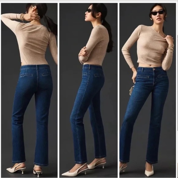 Maeve Denim - NWT Maeve Essential Mid-Rise Kick-Flare Crop Jeans, Sz 29